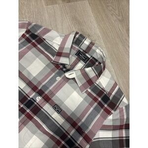 Kimes Ranch Button Down Mens M  Plaid Western Short Sleeve Coolmax Shirt